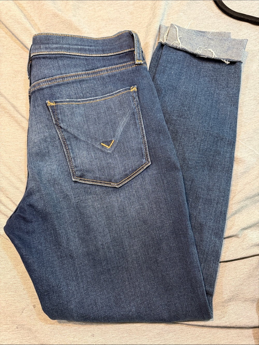 Hudson Jeans Dark Blue Cropped Ankle Jeans